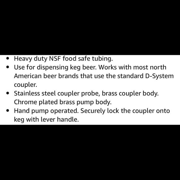 Heavy Duty Draft Beer Party Hand Pump Kegerator D System 8" - Picture 4 of 4